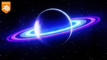 Futuristic Stylized Ringed Planet 🪐 (Blender Tutorial)