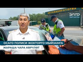 ОСАГО ПОЛИСИ ЖОКТОРГО МЫЙЗАМГА ЖАРАША ЧАРА КӨРҮЛӨТ