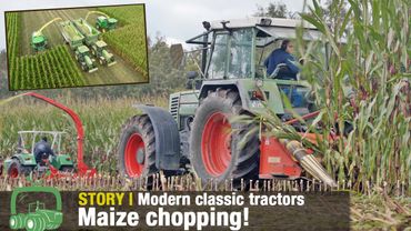 Maize harvest | Chopping corn | From single-row machines to modern forage harvesters | Farming