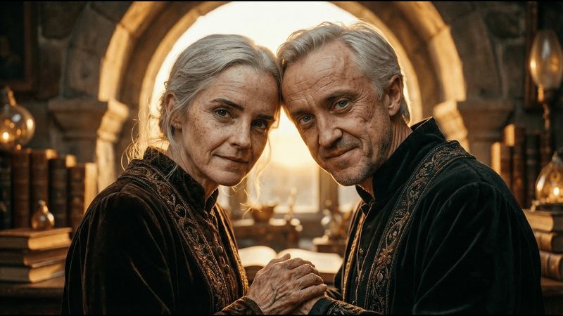 Draco e Hermione: Da infância à velhice - ainda somos nós! (Música Dramione ai)