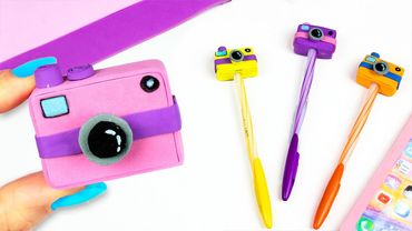 Идея для школы / Как сделать ручку фотоаппарат / Diy канцелярия своими руками / Лайфхаки для школы