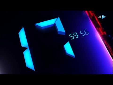 Часы и начало "Новостей" на русском языке (AzTV, 17.05.2021, 18:00)