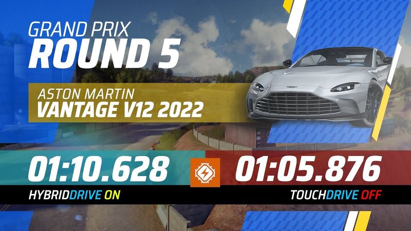 Asphalt Legends - AM Vantage V12 2022 - GRAND PRIX Round 5 - 5⭐ Touchdrive & Manual Reference Laps