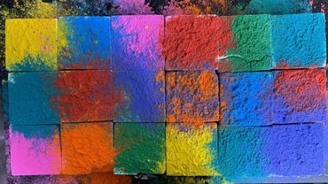 💭✨20 Buttery Blocks 🧈 🍿 Oddly Satisfying 🦋 ASMR 👀⚡️Toppings ✨Color Blaze Powder 🌈🦄🔝✨Crispy Snaps 🫰 