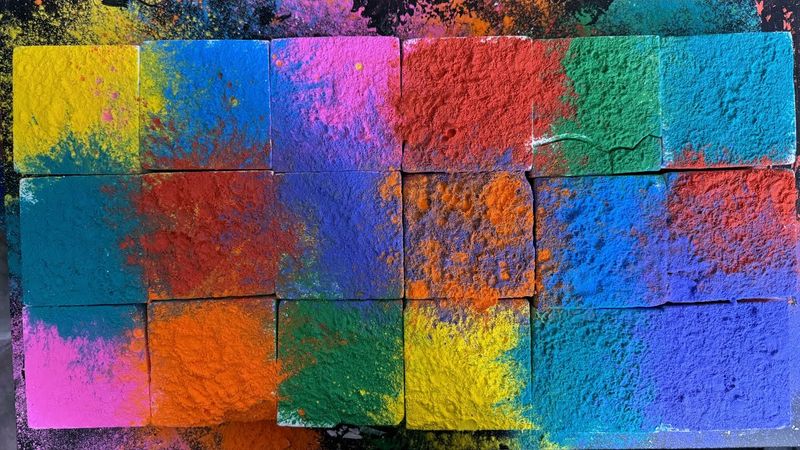 💭✨20 Buttery Blocks 🧈 🍿 Oddly Satisfying 🦋 ASMR 👀⚡️Toppings ✨Color Blaze Powder 🌈🦄🔝✨Crispy Snaps 🫰 