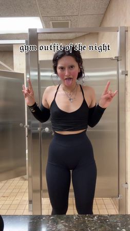 gym outfit of the night #witchyvibes #postgymhair #hairtok #hairtoks ...