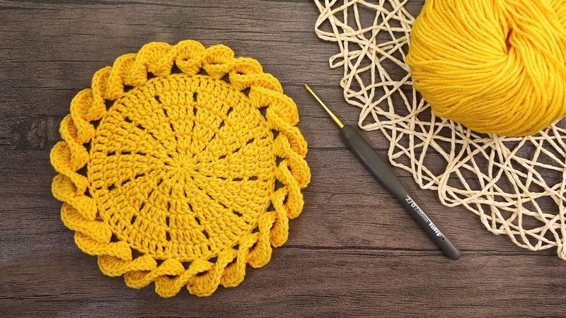 🌸 Coaster Rajutan Cantik (Coaster Crochet untuk Pemula)
