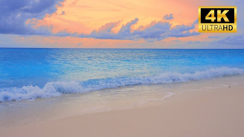 Relaxing Ocean Sounds in 4K (LIVE 24/7) Beach Waves for Sleep and Relaxation | Pink Noise ASMR