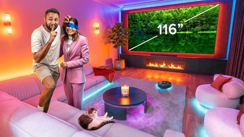 Я преобразил гостиную своих родителей — теперь там стоит самый большой в мире телевизор