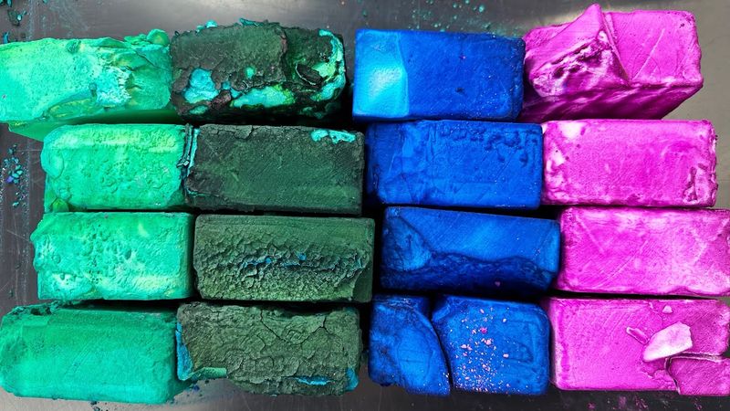 16 Dusty Dyed BSN Chalk Blocks | ASMR