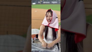 비 맞아도 해맑은 서윤이 보며 힘을 냅니다 #이서윤 #이서윤치어리더#ktwiz #kt위즈 #kt위즈치어리더