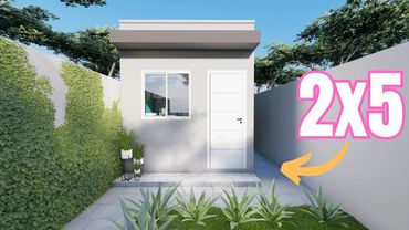 Projeto de casa pequena de 2.5x5 metros - simples e acolhedora com uma boa distribuição interna