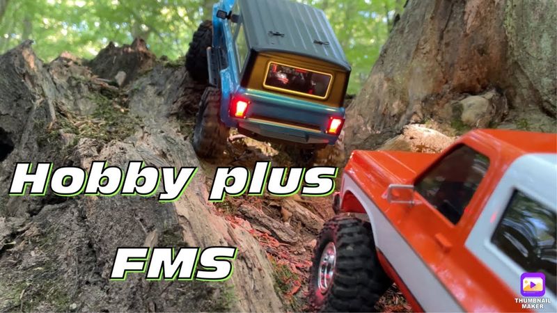 Hobby Plus CR18p Rushmore & FMS FCX24 Chevy Blazer RC Truck Brushless  1/18 🏁🏁 Trail fun