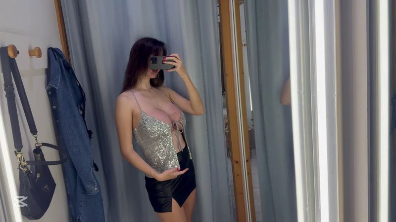 BIG BOOBS NO BRA Transparent Black T shirt Try on Haul