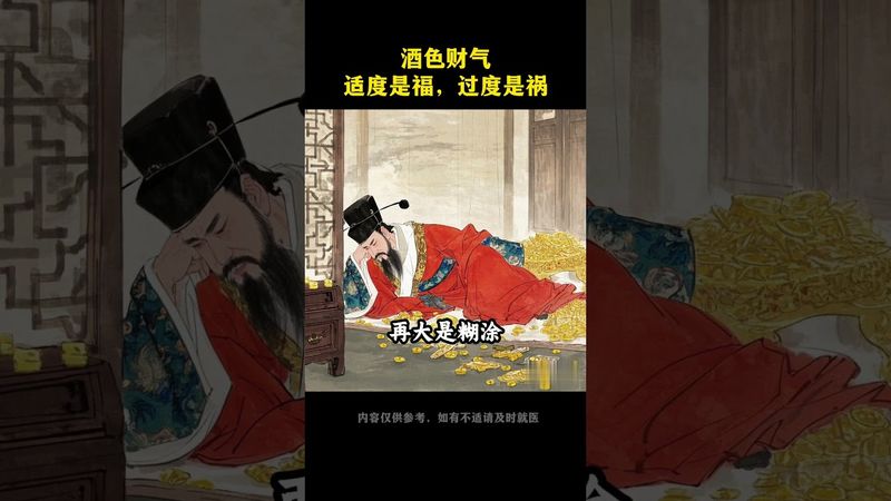 酒色財氣，適度是福，過度是禍。真正的養生，不是完全拒絕，而是懂得「有節制」。人這一生，若能拿捏分寸，福報自然來。