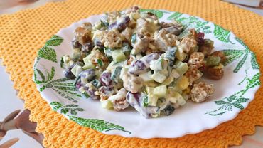 ВКУСНЕЙШИЙ салат с фасолью! ХРУСТЯШКА !