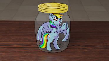 Placing Rainbow Dash Inside a Jar
