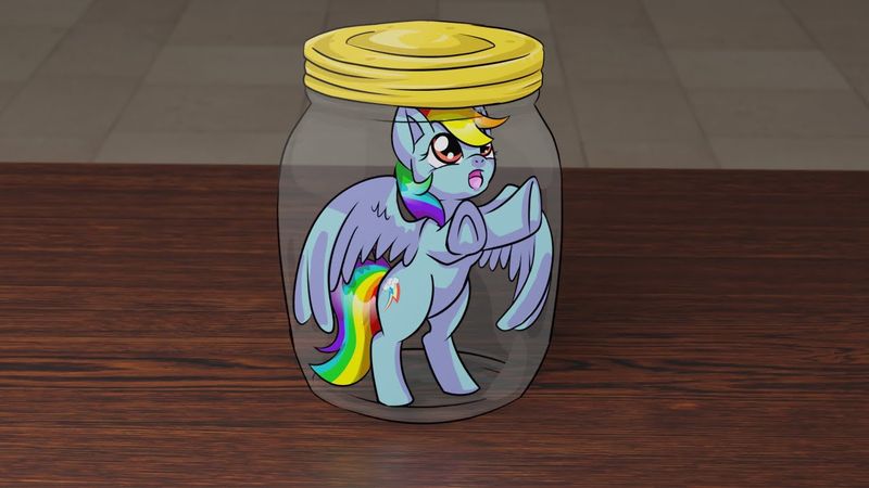 Placing Rainbow Dash Inside a Jar