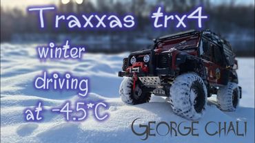 RC Traxxas TRX4 test and winter ride on snow