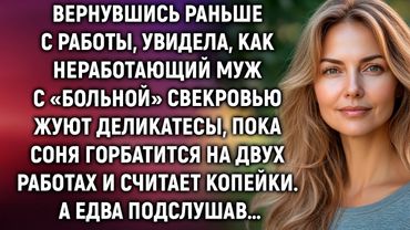 Вернувшись раньше с работы, увидела неработающего мужа и «больную» свекровь. А едва подслушав…