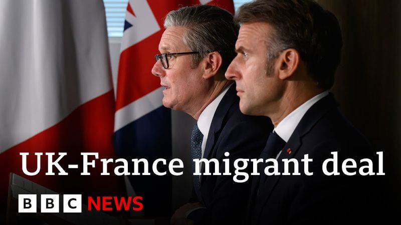 UK and France unveil new 'one in, one out' migrant deal | BBC News