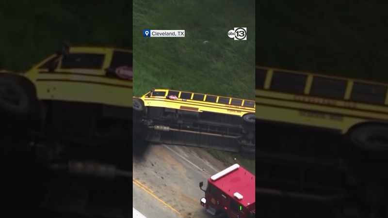 2nd bus rollover in 2 days in Cleveland of FM 1010