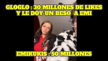 GLOGLO PRENDE EN TIKTOK Y PIDE LIKES PARA DARLE UN BESO EN LA MEJILLA A EMIKUKIS