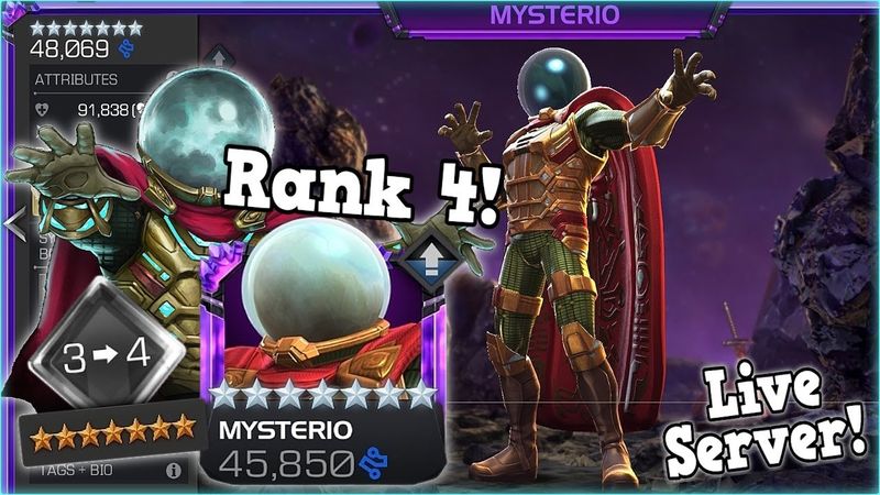 7 STAR RANK 4 MYSTERIO! Live Server! RANK 4 TECH GEM USED! | Marvel Contest of Champions