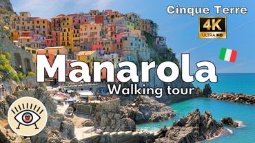 🌞 [4K] CINQUE TERRE Italy (Manarola)🌊 ژوئیه 2023 ✅ تاریخچه تور پیاده روی رایگان با شرح