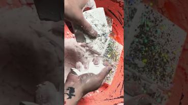 Glittery Chalk in Pasted Bowl