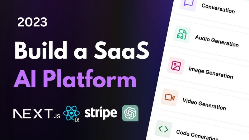 Build a SaaS AI Platform with Next.js 13, React, Tailwind, Prisma, Stripe | Full Tutorial 2023