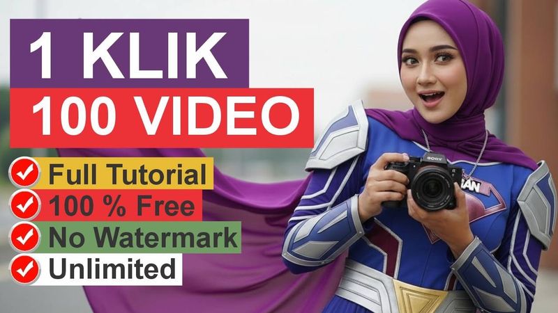Cara Buat 100+ Video Unlimited, No Watermark, Karakter Konsisten & Gratis  Sekali Klik!