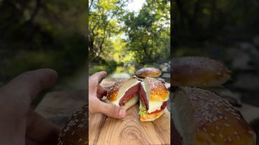 Hamburger with Ottoman Sausage in Nature 🍔