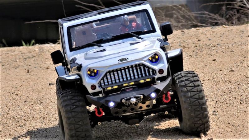 RC Car Xtra Speed XS01 Jeep Wrangler Sand River Crossing 지프 랭글러