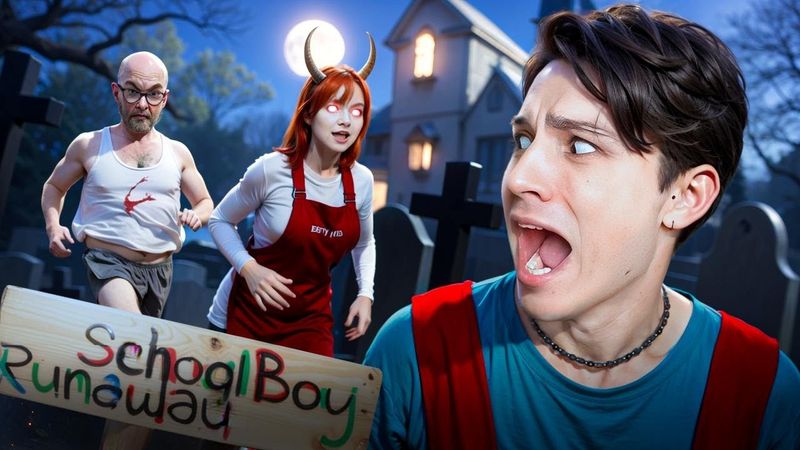 СБЕЖАЛ ОТ ПРОКЛЯТЫХ РОДИТЕЛЕЙ!😱 САМАЯ СТРЕМНАЯ ВЕРСИЯ SCHOOLBOY RUNAWAY!😭