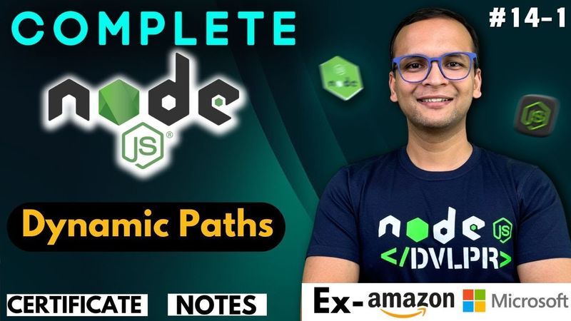 🚀🔥  Lecture 14: Dynamic Path Part - 1 | NodeJS Complete Course ❤️ in Hindi | Notes Certification