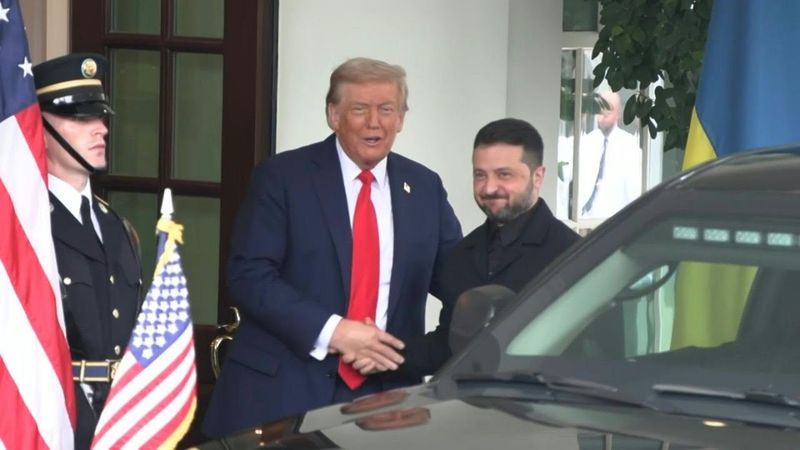 Zelensky greeted by Trump as he arrives at the White House for talks | AFP