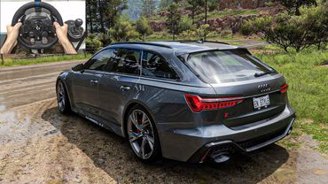 825HP Audi RS6 Avant - Forza Horizon 5 | Logitech G923 Steering Wheel