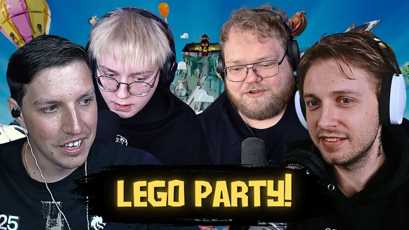 МАЗЕЛЛОВ, СТИНТ, ДРЕЙК и Т2X2 ИГРАЮТ в LEGO PARTY!