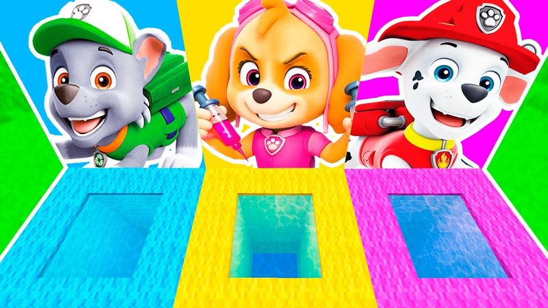 ВЫБЕРИ ПРАВИЛЬНУЮ ЯМУ ПОРТАЛ ЩЕНЯЧИЙ ПАТРУЛЬ в МАЙНКРАФТ ЗОМБАК ЩЕНКИ