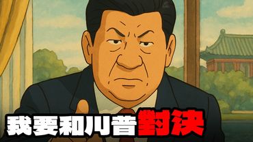 中美領導人的對決！AI動畫