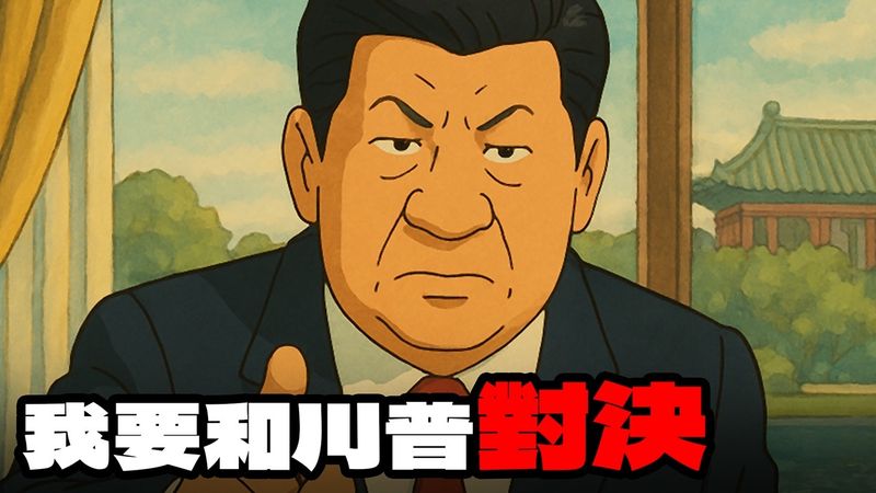 中美領導人的對決！AI動畫