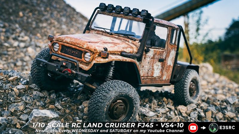 New Build 1/10 Rc Crawler FJ45 - VS4-10 4wd Off Road Driving 4x4 Rc Car / E3S-RC