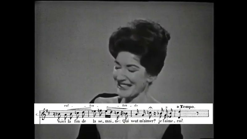 Maria Callas - Bizet: Carmen: Près des remparts de Séville (1962) [video+score]