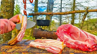 Cooking the BEST All-Meat Stew Over an Open Fire