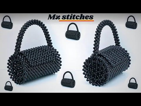 DETAILED way to make a DESIGNED handmade BEADED BAG//DIY Beaded Bag//DIY Tutorial