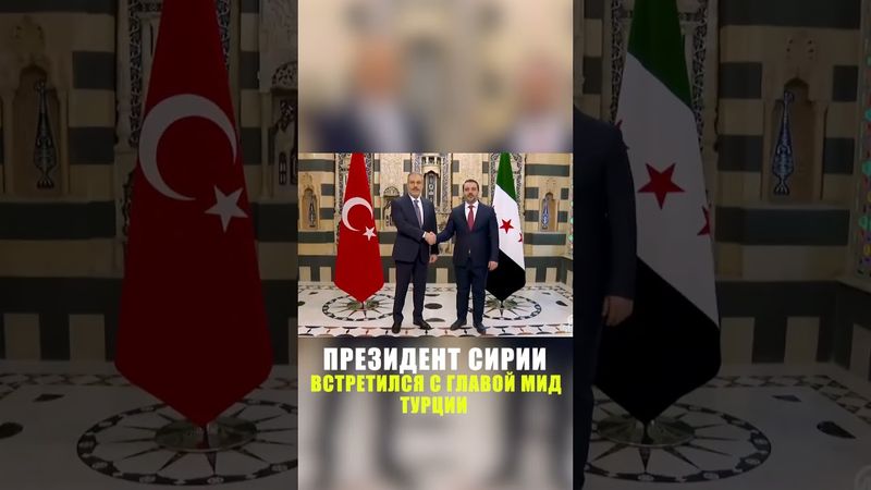 Президент Сирии аш-Шараа встретился в Дамаске с министром иностранных дел Турции Фиданом
