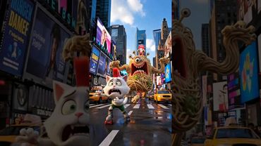 Cat Run Away From Monster With Roller Blade #cat #cats #cutecat #funny #shorts