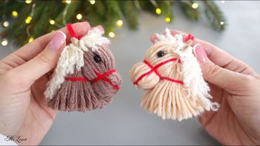 ЛОШАДЬ ИЗ ПРЯЖИ 🐴🧶🎄 СИМВОЛ НОВОГО ГОДА ☃️