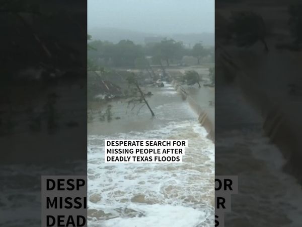 Desperate search for missing people as Texas floods kill more than 80 people | AFP #shorts